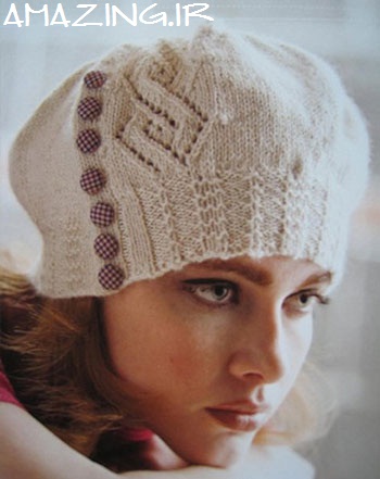 Model knitted hats 11