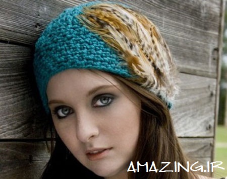 Model knitted hats 7