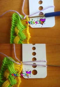 Texture of crochet scarf 8