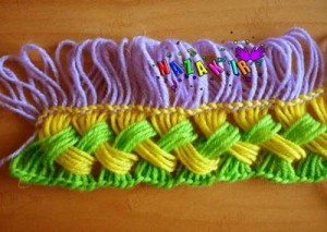 Texture of crochet scarf 9