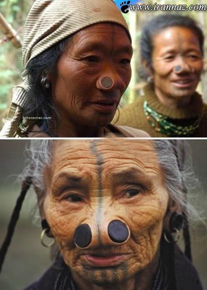 رسم باورنکردنی زنانه قبیله آپاتانی (عکس)رسم های عجیب در دنیا,berroz.com