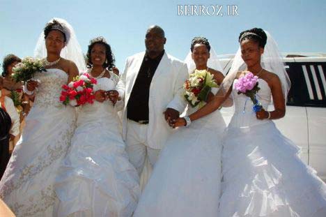 ازدواج همزمان مردی با ۴ دختر + عکس