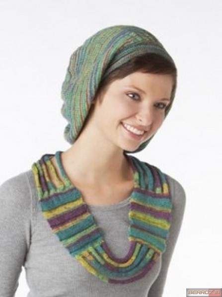 Knitted Hat and Scarf models for girls (3)