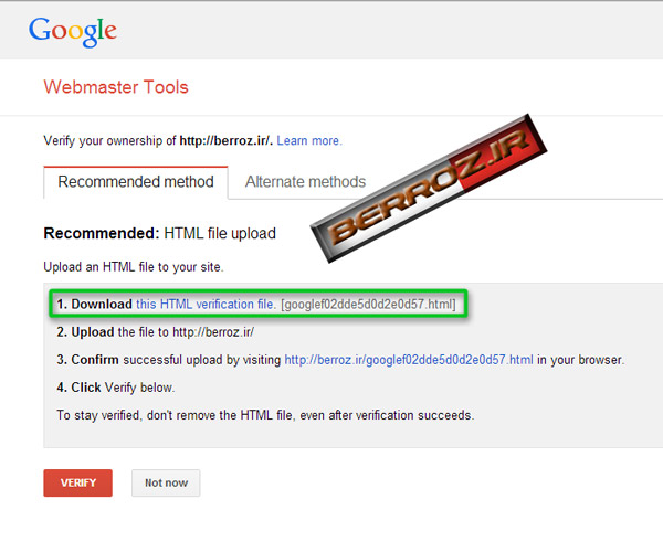 Registering for Google Webmaster Tools (3)