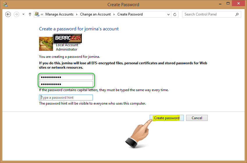 How to Set Your Password in Windows 8 (6)