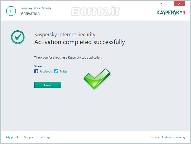 آموزش فعال سازی کسپرسکی, Kaspersky internet security