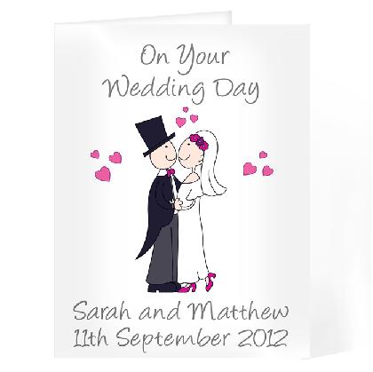 cartoon-bride-groom-personalised-card