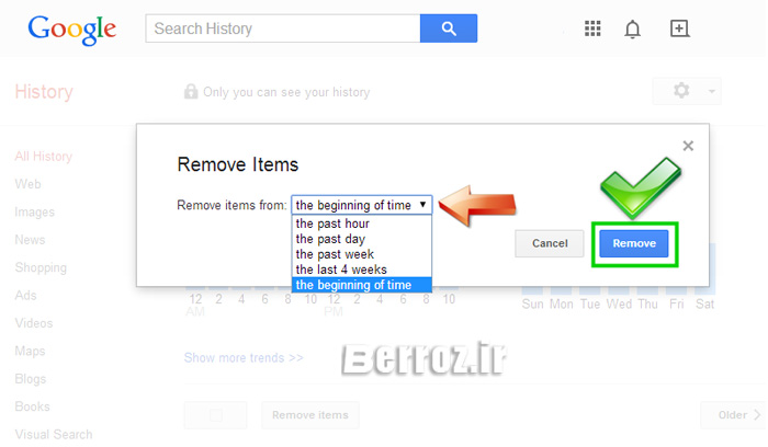 Delete your Google search history (2)