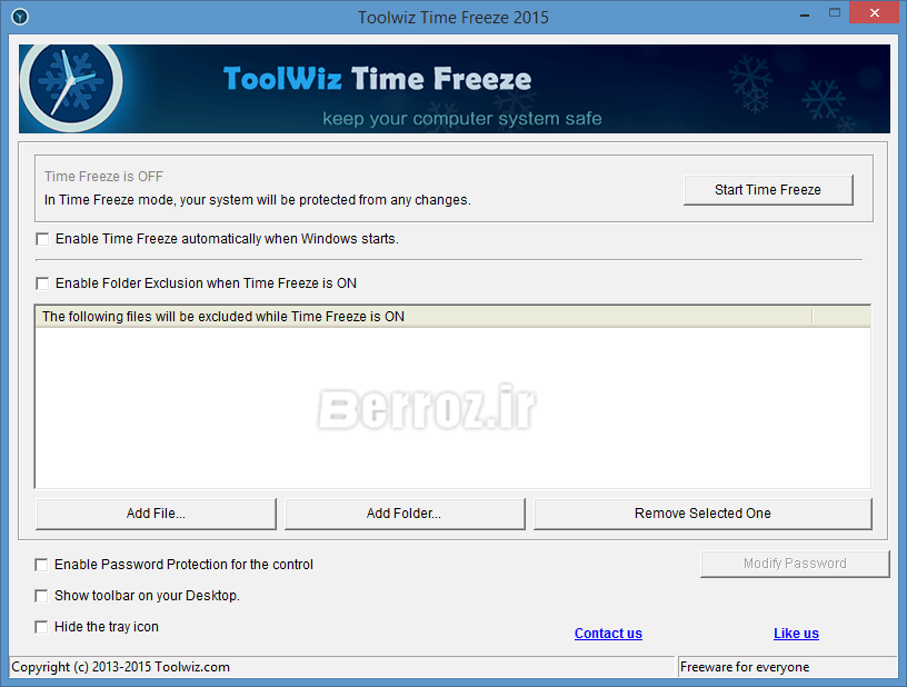Software freezing Windows -ToolWiz Time Freeze (7)