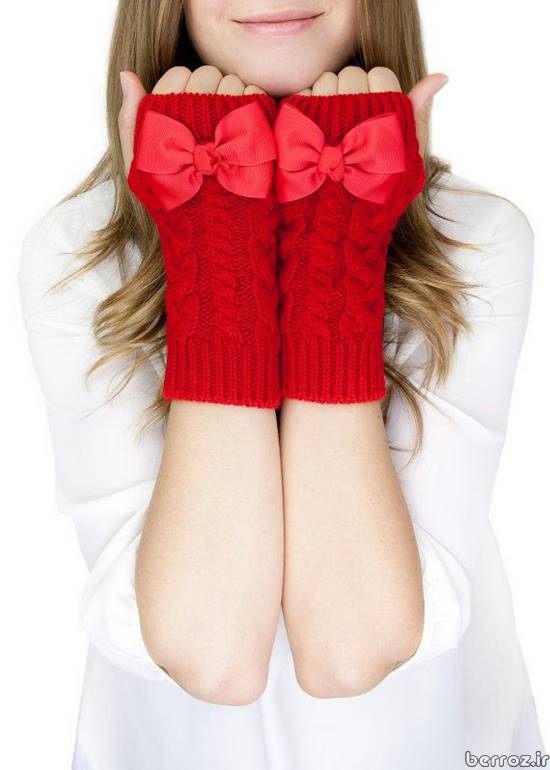 مدل دستکش بی انگشت بافتنی زیبا | Knitted gloves without fingers
