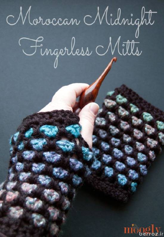 Knitted gloves without fingers (6)