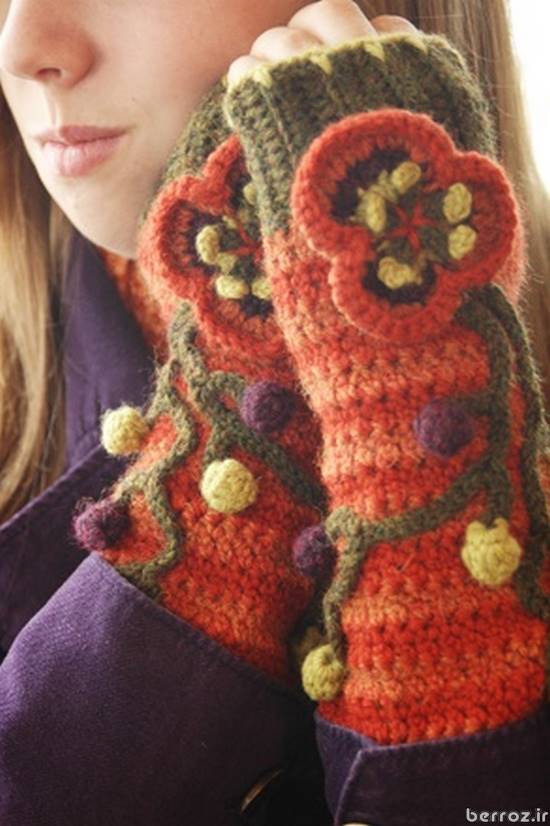 Knitted gloves without fingers (6)