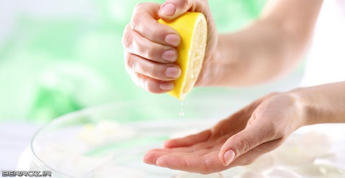 سفید شدن دست با آب لیمو
